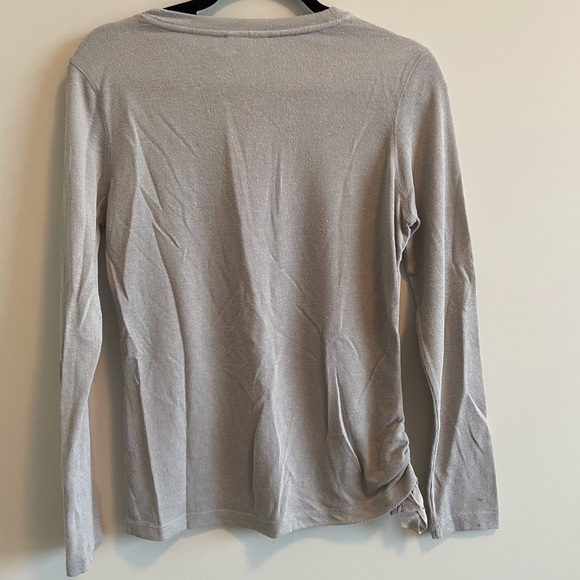 Long Sleeve Top with Ruching on One Side Size S - Picture 3 of 3